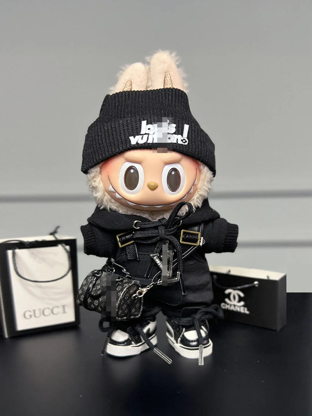 LBUBU Clothes LV Black Chic Overalls Outfit