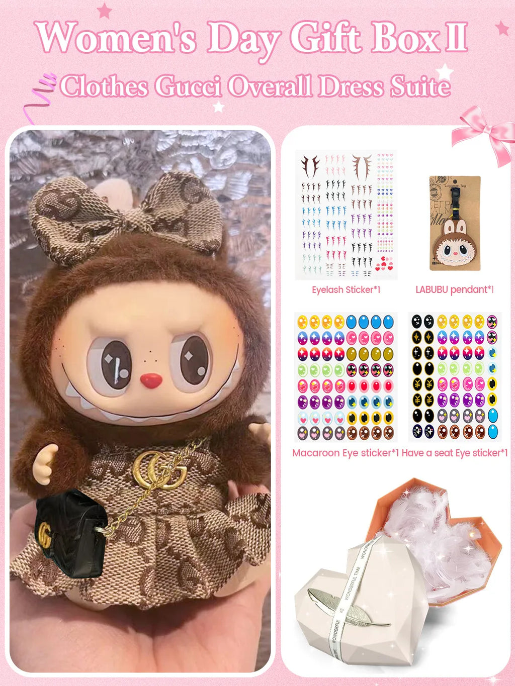 LABUBU Clothes Gucci Overall Dress Suite